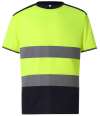 YK013 HVJ400 Yoko Hi-Vis Two Tone T-Shirt Yellow  / Navy colour image